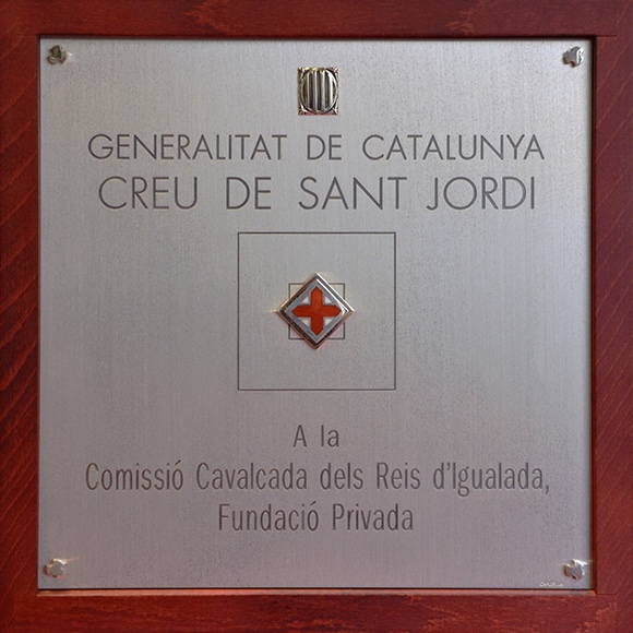 Creu de St. Jordi per a la Comissió de Reis
